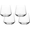 imageoverampampback 18oz Modern Glassware  Set of 4 Contemporary Stem Drinking Glasses for Parties Gettogethers and More  MouthBlown  Wine Cups for Kitchen and Dining Room  ClearRed Wine 17oz