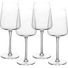 imageoverampampback 18oz Modern Glassware  Set of 4 Contemporary Stem Drinking Glasses for Parties Gettogethers and More  MouthBlown  Wine Cups for Kitchen and Dining Room  ClearWhite Wine 12oz