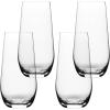 imageoverampampback 19oz Traditional Glassware  Set of 4 Classic Stemless Drinking Glasses for Parties Gettogethers and More  MouthBlown  Wine Cups for Kitchen and Dining Room  ClearWater 19oz