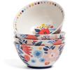 imageoverampampback Stoneware Cereal Bowl Set  In Partnership with Jess Phoenix  4 Stoneware Bowls Perfect for Oatmeal Soup Pasta and More  AllOccasion Serveware  InGlaze Floral Decal