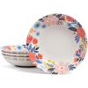 imageoverampampback Stoneware Dinner Bowl Set  In Partnership with Jess Phoenix  4 Stoneware Bowls Perfect for Pasta Soup Salads and More  AllOccasion Serveware  InGlaze Floral DecalDinner Bowls
