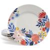 imageoverampampback Stoneware Dinner Plate Set  In Partnership with Jess Phoenix  4 Stoneware Plates Perfect for Dining Entertaining and GetTogethers  For All Occasions  InGlaze Floral DecalDinner Plates