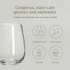 imageoverampampback 13oz Traditional Glassware  Set of 4 Classic Stem Drinking Glasses for Parties Gettogethers and More  MouthBlown  Wine Cups for Kitchen and Dining Room  ClearClear
