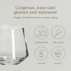 imageoverampampback 18oz Modern Glassware  Set of 4 Contemporary Stem Drinking Glasses for Parties Gettogethers and More  MouthBlown  Wine Cups for Kitchen and Dining Room  ClearWhite Wine 13oz