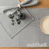 imageoverampampback 18x90 Printed Cotton Table Runner  Washable Table Runners for a Custom Home Decor Tablescape  Perfect for Coffee Table Dinner Table Living Room and More  Pink BloomGrey Chambray