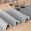 imageoverampampback 18x90 Printed Cotton Table Runner  Washable Table Runners for a Custom Home Decor Tablescape  Perfect for Coffee Table Dinner Table Living Room and More  Pink BloomGrey Frayed