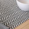 imageoverampampback 18x90 Printed Cotton Table Runner  Washable Table Runners for a Custom Home Decor Tablescape  Perfect for Coffee Table Dinner Table Living Room and More  Pink BloomGrey Herringbone
