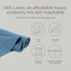 imageoverampampback 18x90 Washed 100 Linen Table Runner  Washable Table Runners for a Custom Home Decor Tablescape  Perfect for Coffee Table Dinner Table Living Room and More  PinkBlue