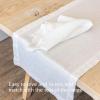 imageoverampampback 18x90 Washed 100 Linen Table Runner  Washable Table Runners for a Custom Home Decor Tablescape  Perfect for Coffee Table Dinner Table Living Room and More  PinkIvory