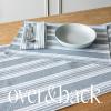 imageoverampampback 18x90 Washed 100 Linen Table Runner  Washable Table Runners for a Custom Home Decor Tablescape  Perfect for Coffee Table Dinner Table Living Room and More  PinkBlue Woven Stripe