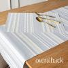 imageoverampampback 18x90 Washed 100 Linen Table Runner  Washable Table Runners for a Custom Home Decor Tablescape  Perfect for Coffee Table Dinner Table Living Room and More  PinkBlue Reversible Stripe