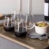 imageoverampampback 19oz Traditional Glassware  Set of 4 Classic Stemless Drinking Glasses for Parties Gettogethers and More  MouthBlown  Wine Cups for Kitchen and Dining Room  ClearClear