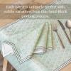 imageoverampampback HandBlocked Printed Cotton Cloth Napkins  Washable Napkins Set for Mixing Matching and Creating a Custom Home Decor Tablescape  Green LeafGreen Leaf