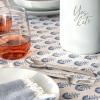 imageoverampampback HandScreened Tablecloth  Dining Table Cover  Each Tablecloth is Unique  100 Cotton  Machine Washable  Kitchen and Home Decor  Blue Flower  70x90Blue Flower