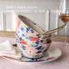 imageoverampampback Stoneware Cereal Bowl Set  In Partnership with Jess Phoenix  4 Stoneware Bowls Perfect for Oatmeal Soup Pasta and More  AllOccasion Serveware  InGlaze Floral Decal