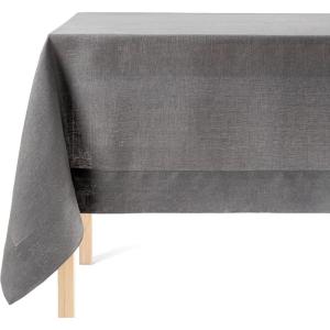 imageoverampampback HandScreened Tablecloth  Dining Table Cover  Each Tablecloth is Unique  100 Cotton  Machine Washable  Kitchen and Home Decor  Blue Flower  70x90Grey
