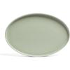 imageoverampampback Stackable Stoneware Serving Platter  Elegant 1Piece Oval Serving Platter to Complete Your Kitchen Set  Perfect for Appetizers Desserts and More  16quot L x 11quot W  Glossy WhiteSage