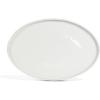 imageoverampampback Stackable Stoneware Serving Platter  Elegant 1Piece Oval Serving Platter to Complete Your Kitchen Set  Perfect for Appetizers Desserts and More  16quot L x 11quot W  Glossy WhiteGlossy White
