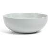 imageoverampampback Stoneware Large Footed Food Bowl  Kitchen and Dining Room Stand Perfect for Fruit Bread Candy and More  11quot D x 49quot H  23 Quarts  SemiMatte WhiteFog Blue