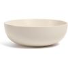 imageoverampampback Stoneware Large Footed Food Bowl  Kitchen and Dining Room Stand Perfect for Fruit Bread Candy and More  11quot D x 49quot H  23 Quarts  SemiMatte WhiteIvory