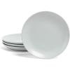 imageoverampampback Stoneware Plates  Dish Set with 4 Appetizer Plates  4Piece AllOccasion Place Settings  Elegant Dinnerware Sets for Home and Kitchen  63quot x 63quot  SemiMatte WhiteFog Blue