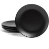 imageoverampampback Stoneware Plates  Dish Set with 4 Appetizer Plates  4Piece AllOccasion Place Settings  Elegant Dinnerware Sets for Home and Kitchen  63quot x 63quot  SemiMatte WhiteBlack