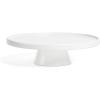 imageoverampampback Stoneware Round Cake Stand  Dessert Holder Perfect for Pies Cakes Cupcakes Sweets and More  AllOccasion Decorative Display Dish  111quot D x 3quot H  SemiMatte WhiteWhite