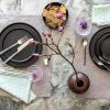 imageoverampampback 16Piece Stackable Dinnerware Dish Set  Stoneware Dishes  Includes 4 Dinner Plates 4 Salad Plates 4 Cereal Bowls and 4 Dinner Bowls  AllOccasion Place Settings  SemiMatte CharcoalBlack
