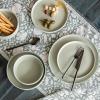 imageoverampampback 16Piece Stackable Dinnerware Dish Set  Stoneware Dishes  Includes 4 Dinner Plates 4 Salad Plates 4 Cereal Bowls and 4 Dinner Bowls  AllOccasion Place Settings  SemiMatte CharcoalSage