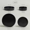 imageoverampampback 16Piece Stackable Dinnerware Dish Set  Stoneware Dishes  Includes 4 Dinner Plates 4 Salad Plates 4 Cereal Bowls and 4 Dinner Bowls  AllOccasion Place Settings  SemiMatte CharcoalBlack