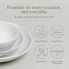 imageoverampampback Coupe Dinnerware Set  Porcelain Dishes  Comes with 4 Dinner Plates 4 Salad Plates 4 Cereal Bowls and 4 Dinner Bowls  16Piece AllOccasion Place Settings  Glossy WhiteBowl Set  12 Pieces