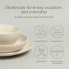 imageoverampampback Coupe Dinnerware Set  Stoneware Dishes  Comes with 4 Dinner Plates 4 Cereal Bowls and 4 Dinner Bowls  12Piece AllOccasion Place Settings  SemiMatte Ivory