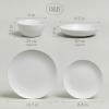 imageoverampampback Coupe Dinnerware Set  Stoneware Dishes  Comes with 4 Dinner Plates 4 Salad Plates 4 Cereal Bowls and 4 Dinner Bowls  16Piece AllOccasion Place Settings  SemiMatte White