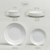 imageoverampampback Rim Dinnerware Set  Stoneware Dishes  Comes with 4 Dinner Plates 4 Cereal Bowls and 4 Dinner Bowls  12Piece AllOccasion Place Settings  Serves Four  SemiMatte SageWhite