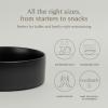 imageoverampampback Stackable Serving Bowl  Stoneware Dishes  AllOccasion Place Settings  Perfect for Salads Pastas and More  101quot x 101quot x 32quot  SemiMatte BlackBlack