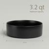 imageoverampampback Stackable Serving Bowl  Stoneware Dishes  AllOccasion Place Settings  Perfect for Salads Pastas and More  101quot x 101quot x 32quot  SemiMatte BlackBlack