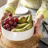 imageoverampampback Stackable Serving Bowl  Stoneware Dishes  AllOccasion Place Settings  Perfect for Salads Pastas and More  101quot x 101quot x 32quot  SemiMatte BlackGlossy White