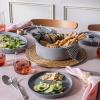 imageoverampampback Stackable Serving Bowl  Stoneware Dishes  AllOccasion Place Settings  Perfect for Salads Pastas and More  101quot x 101quot x 32quot  SemiMatte BlackCharcoal