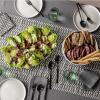 imageoverampampback Stackable Serving Bowl  Stoneware Dishes  AllOccasion Place Settings  Perfect for Salads Pastas and More  101quot x 101quot x 32quot  SemiMatte BlackGlossy White