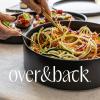 imageoverampampback Stackable Serving Bowl  Stoneware Dishes  AllOccasion Place Settings  Perfect for Salads Pastas and More  101quot x 101quot x 32quot  SemiMatte BlackBlack
