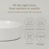 imageoverampampback Stackable Serving Bowl  Stoneware Dishes  AllOccasion Place Settings  Perfect for Salads Pastas and More  101quot x 101quot x 32quot  SemiMatte BlackGlossy White