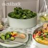 imageoverampampback Stackable Serving Bowl  Stoneware Dishes  AllOccasion Place Settings  Perfect for Salads Pastas and More  101quot x 101quot x 32quot  SemiMatte BlackSage