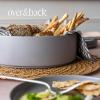 imageoverampampback Stackable Serving Bowl  Stoneware Dishes  AllOccasion Place Settings  Perfect for Salads Pastas and More  101quot x 101quot x 32quot  SemiMatte BlackCharcoal