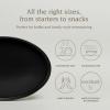 imageoverampampback Stackable Stoneware Serving Platter  Elegant 1Piece Oval Serving Platter to Complete Your Kitchen Set  Perfect for Appetizers Desserts and More  16quot L x 11quot W  Glossy WhiteBlack