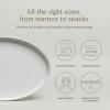 imageoverampampback Stackable Stoneware Serving Platter  Elegant 1Piece Oval Serving Platter to Complete Your Kitchen Set  Perfect for Appetizers Desserts and More  16quot L x 11quot W  Glossy WhiteWhite