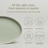 imageoverampampback Stackable Stoneware Serving Platter  Elegant 1Piece Oval Serving Platter to Complete Your Kitchen Set  Perfect for Appetizers Desserts and More  16quot L x 11quot W  Glossy WhiteSage