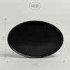 imageoverampampback Stackable Stoneware Serving Platter  Elegant 1Piece Oval Serving Platter to Complete Your Kitchen Set  Perfect for Appetizers Desserts and More  16quot L x 11quot W  Glossy WhiteBlack