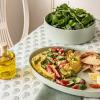 imageoverampampback Stackable Stoneware Serving Platter  Elegant 1Piece Oval Serving Platter to Complete Your Kitchen Set  Perfect for Appetizers Desserts and More  16quot L x 11quot W  Glossy WhiteSage