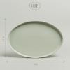 imageoverampampback Stackable Stoneware Serving Platter  Elegant 1Piece Oval Serving Platter to Complete Your Kitchen Set  Perfect for Appetizers Desserts and More  16quot L x 11quot W  Glossy WhiteSage