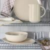 imageoverampampback Stoneware Large Footed Food Bowl  Kitchen and Dining Room Stand Perfect for Fruit Bread Candy and More  11quot D x 49quot H  23 Quarts  SemiMatte WhiteIvory